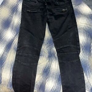 BLACK BALMAIN JEANS A TINY BIT FADED STILL IN GREAT WUALITY